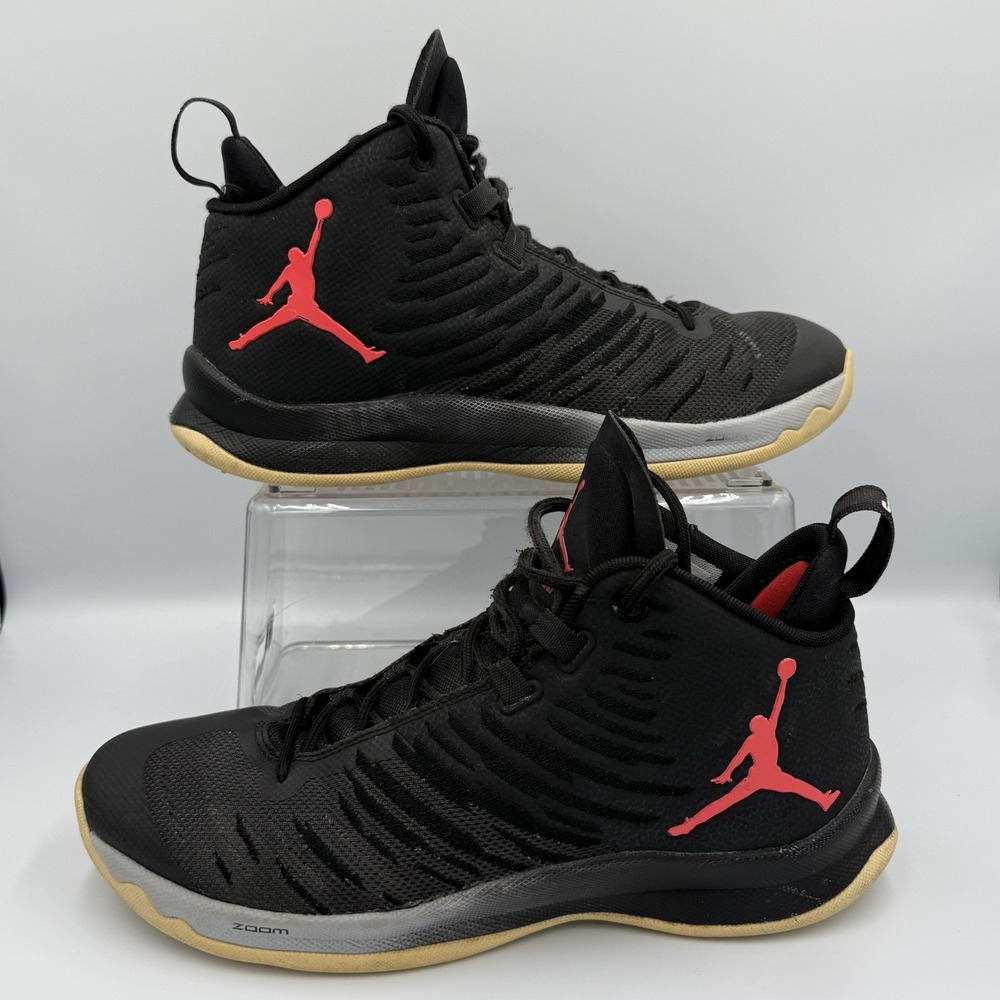 Nike Mens Air Jordan Super Fly 5 844677 Black Basketball Shoes Sneakers Size 9.5